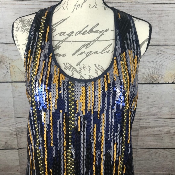 BCBGMAXAZRIA Sequin Top - Picture 2 of 5